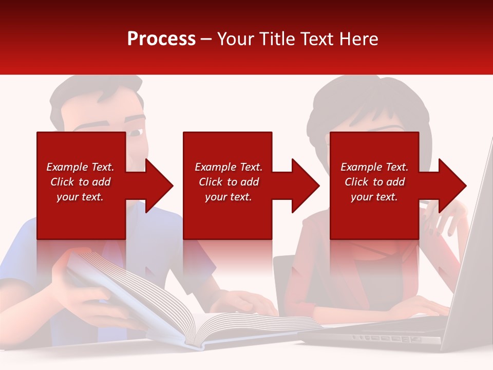 A Man And Woman Sitting At A Table With A Laptop PowerPoint Template