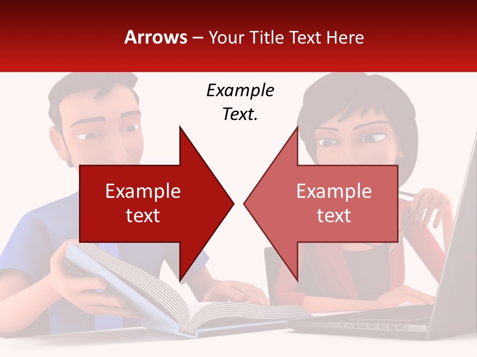 A Man And Woman Sitting At A Table With A Laptop PowerPoint Template
