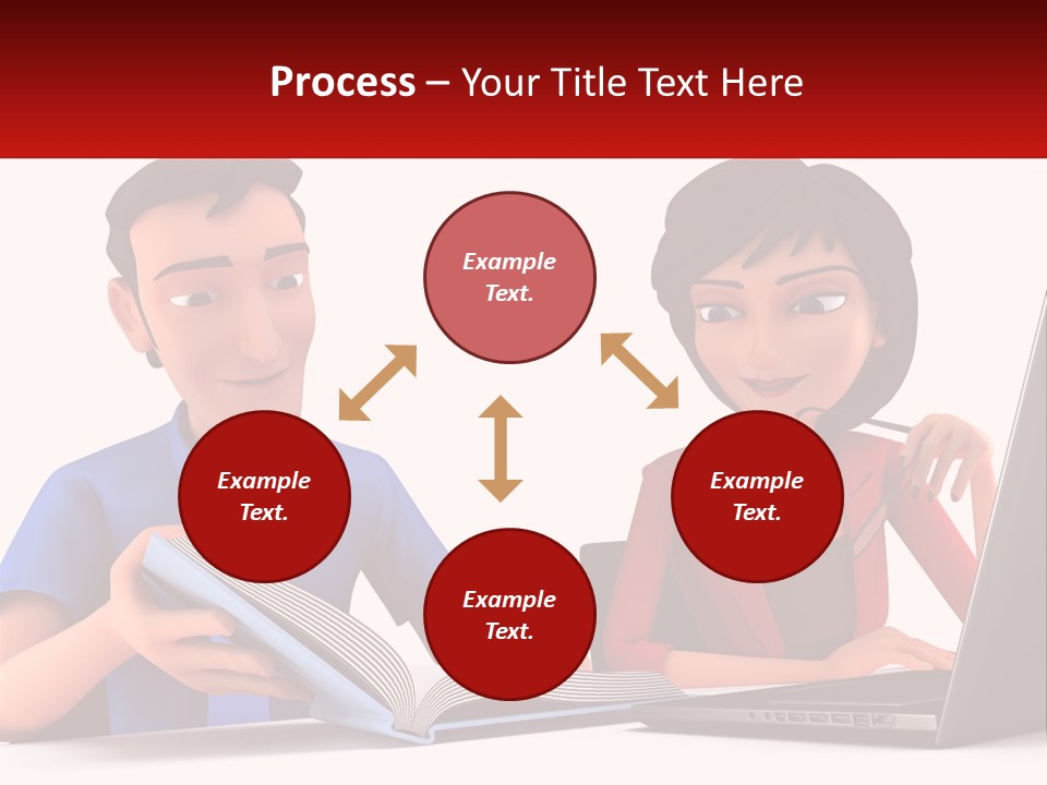 A Man And Woman Sitting At A Table With A Laptop PowerPoint Template