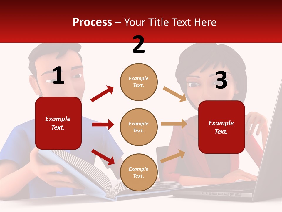 A Man And Woman Sitting At A Table With A Laptop PowerPoint Template
