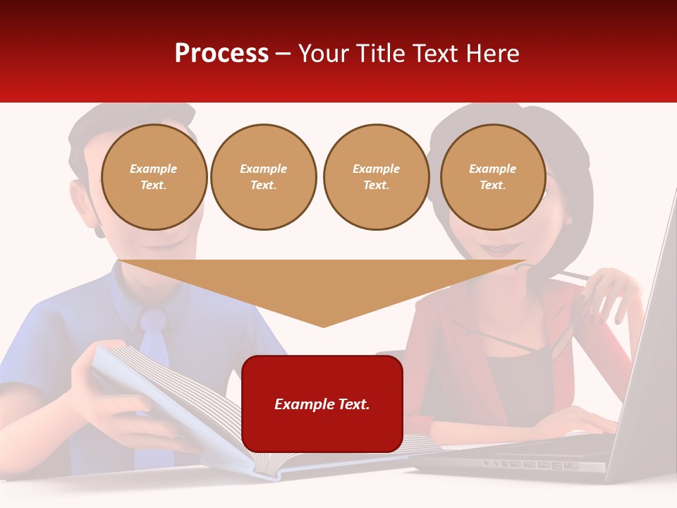 A Man And Woman Sitting At A Table With A Laptop PowerPoint Template