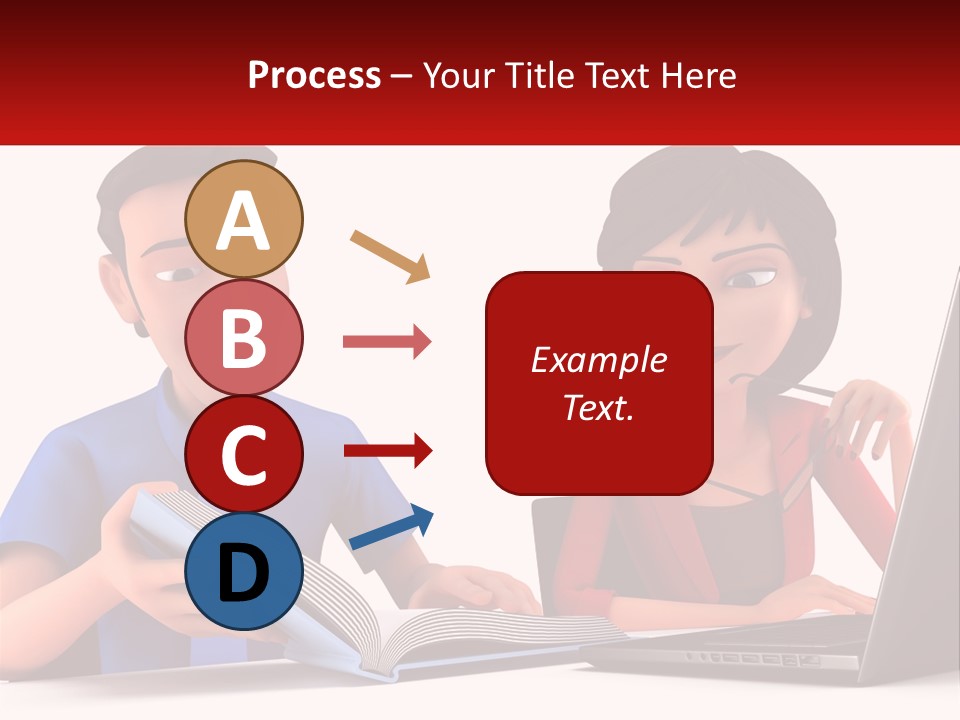 A Man And Woman Sitting At A Table With A Laptop PowerPoint Template