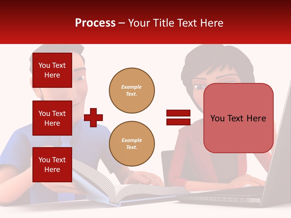 A Man And Woman Sitting At A Table With A Laptop PowerPoint Template