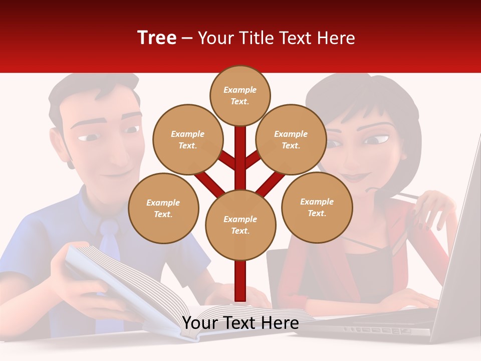 A Man And Woman Sitting At A Table With A Laptop PowerPoint Template