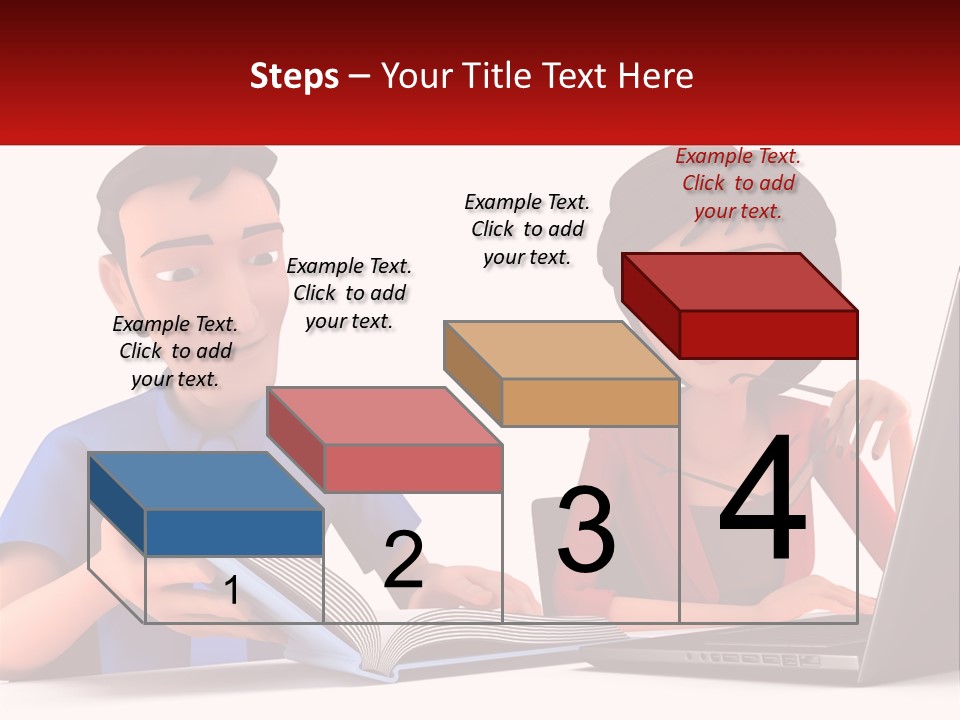 A Man And Woman Sitting At A Table With A Laptop PowerPoint Template