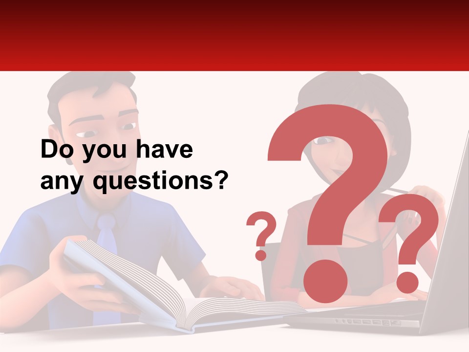 A Man And Woman Sitting At A Table With A Laptop PowerPoint Template