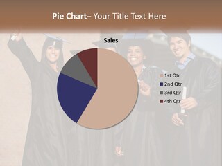 A Group Of People In Graduation Caps And Gowns PowerPoint Template