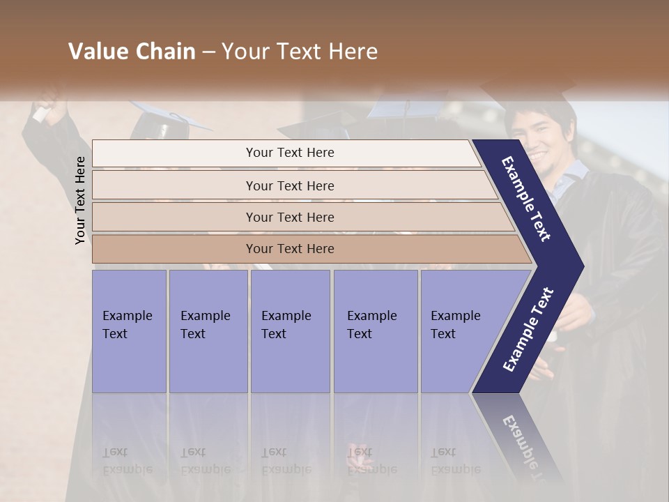 A Group Of People In Graduation Caps And Gowns PowerPoint Template