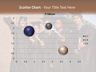 A Group Of People In Graduation Caps And Gowns PowerPoint Template