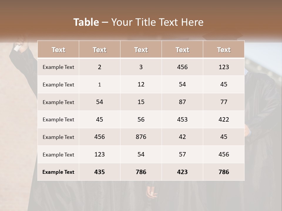 A Group Of People In Graduation Caps And Gowns PowerPoint Template