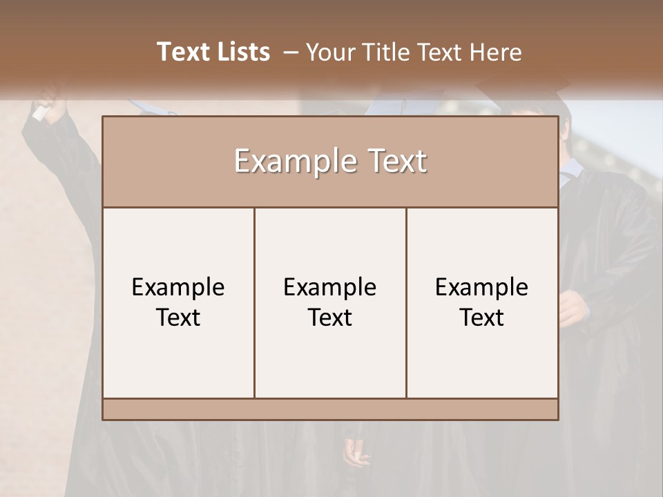 A Group Of People In Graduation Caps And Gowns PowerPoint Template