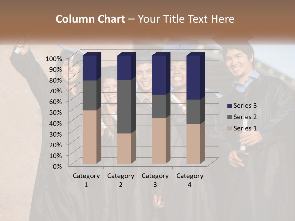 A Group Of People In Graduation Caps And Gowns PowerPoint Template