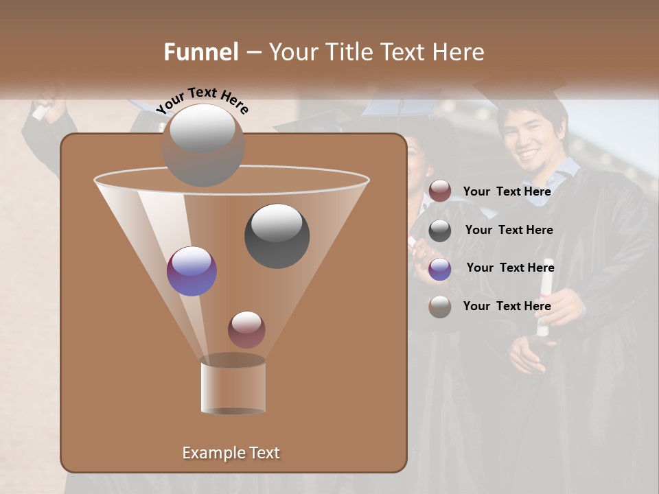 A Group Of People In Graduation Caps And Gowns PowerPoint Template