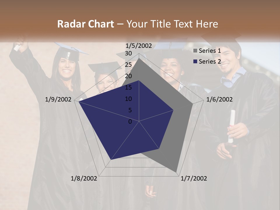 A Group Of People In Graduation Caps And Gowns PowerPoint Template