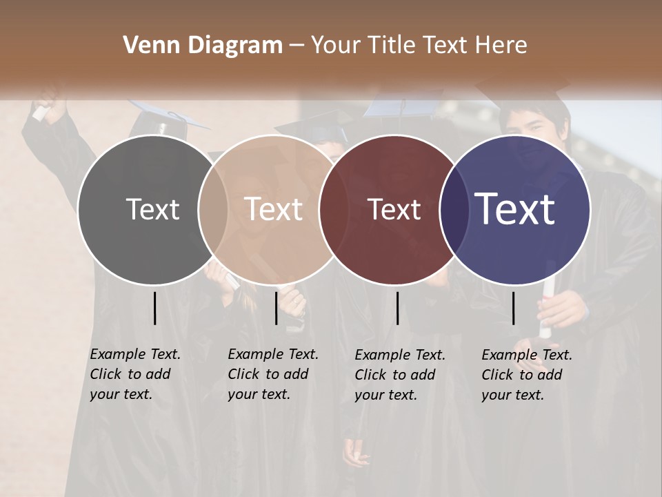 A Group Of People In Graduation Caps And Gowns PowerPoint Template