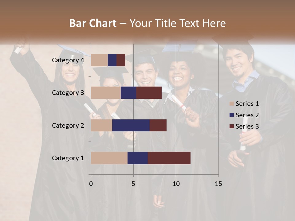A Group Of People In Graduation Caps And Gowns PowerPoint Template