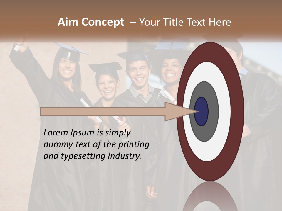 A Group Of People In Graduation Caps And Gowns PowerPoint Template