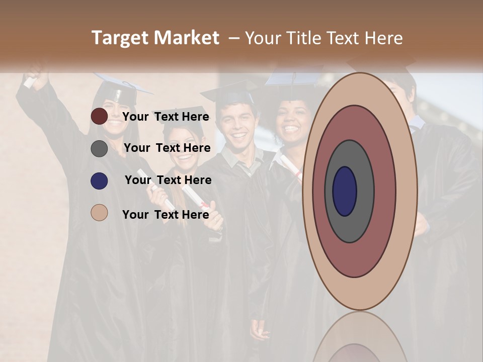 A Group Of People In Graduation Caps And Gowns PowerPoint Template