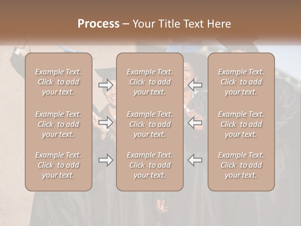A Group Of People In Graduation Caps And Gowns PowerPoint Template