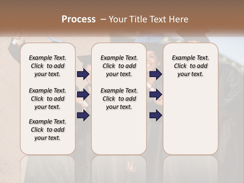 A Group Of People In Graduation Caps And Gowns PowerPoint Template