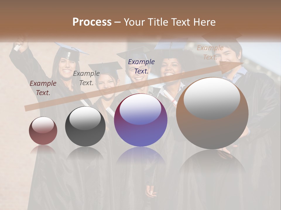 A Group Of People In Graduation Caps And Gowns PowerPoint Template