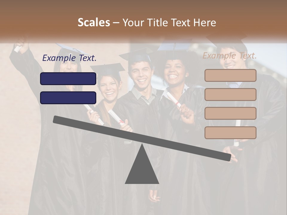 A Group Of People In Graduation Caps And Gowns PowerPoint Template