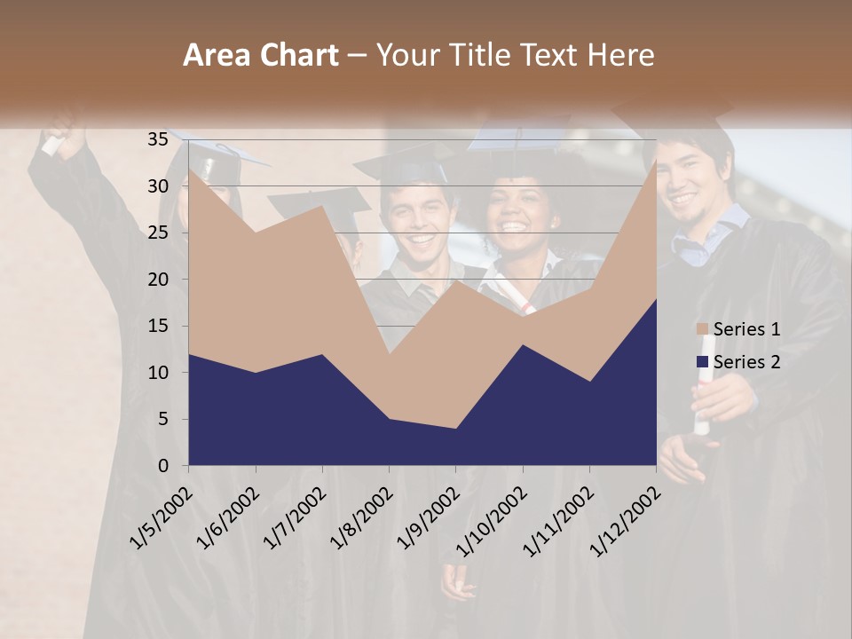 A Group Of People In Graduation Caps And Gowns PowerPoint Template