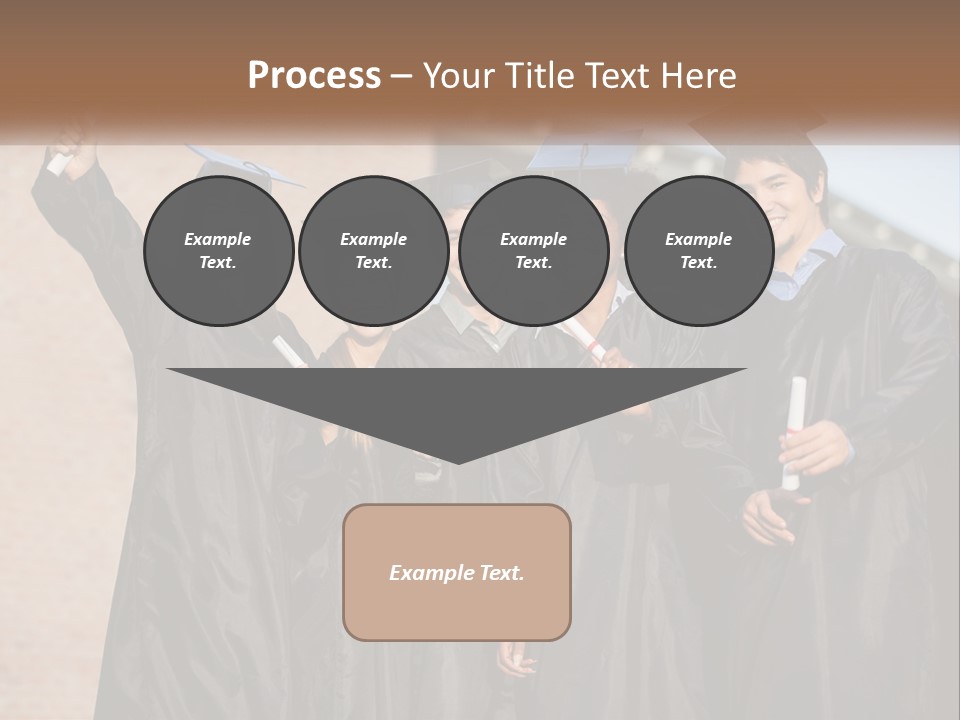 A Group Of People In Graduation Caps And Gowns PowerPoint Template