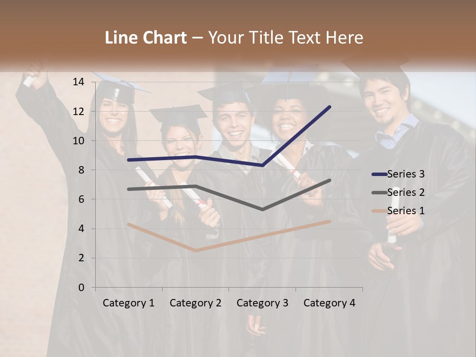 A Group Of People In Graduation Caps And Gowns PowerPoint Template