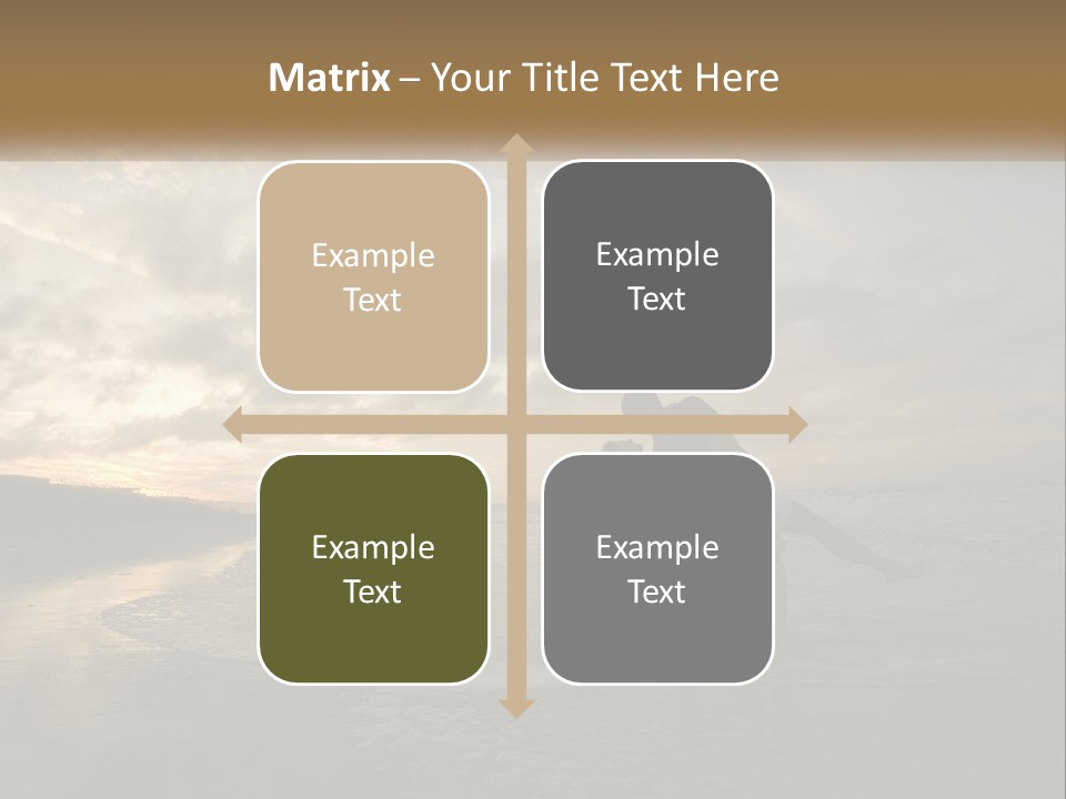 A Man And A Woman Are Kissing On The Beach PowerPoint Template