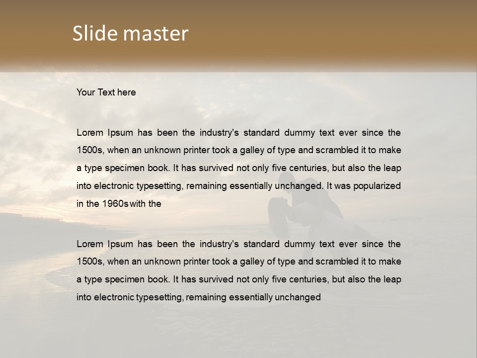 A Man And A Woman Are Kissing On The Beach PowerPoint Template