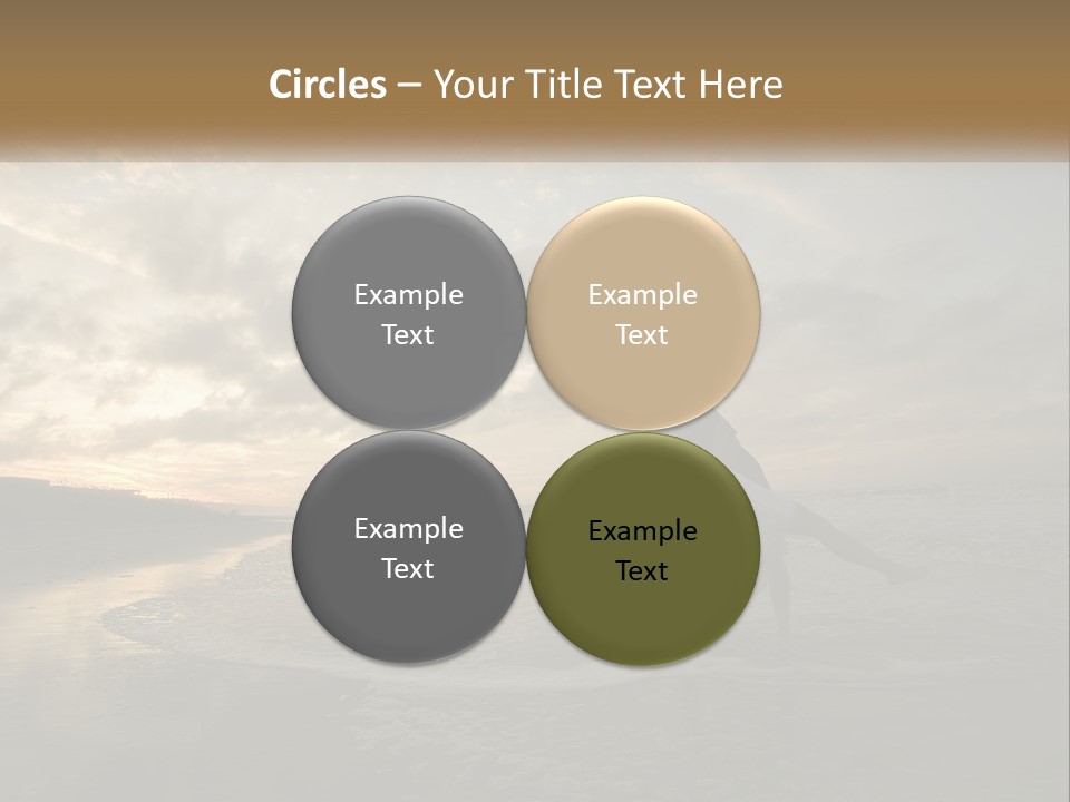 A Man And A Woman Are Kissing On The Beach PowerPoint Template