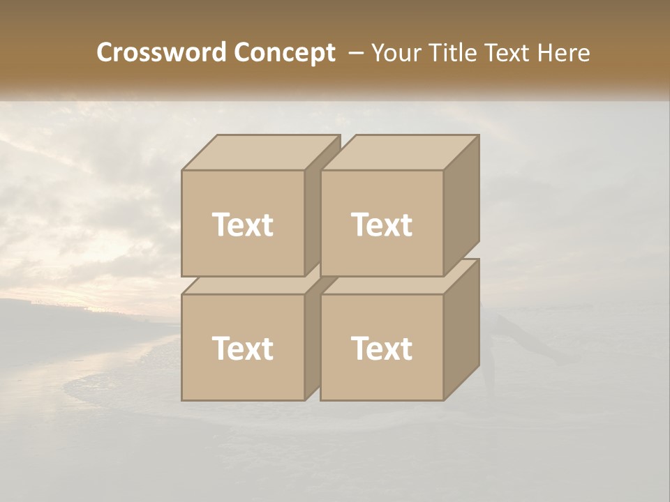 A Man And A Woman Are Kissing On The Beach PowerPoint Template