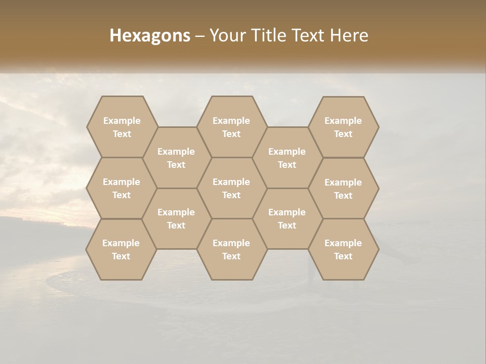 A Man And A Woman Are Kissing On The Beach PowerPoint Template