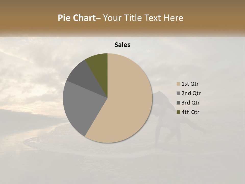 A Man And A Woman Are Kissing On The Beach PowerPoint Template