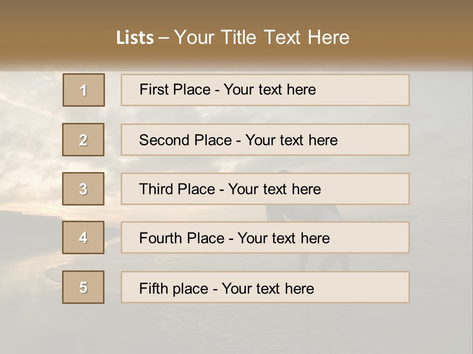 A Man And A Woman Are Kissing On The Beach PowerPoint Template