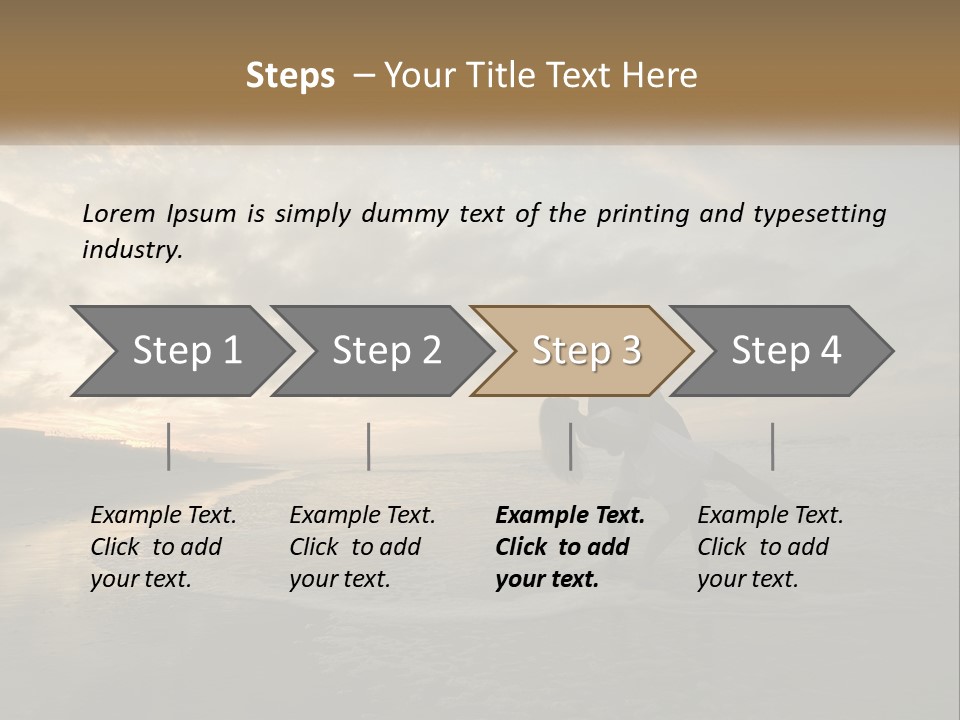 A Man And A Woman Are Kissing On The Beach PowerPoint Template