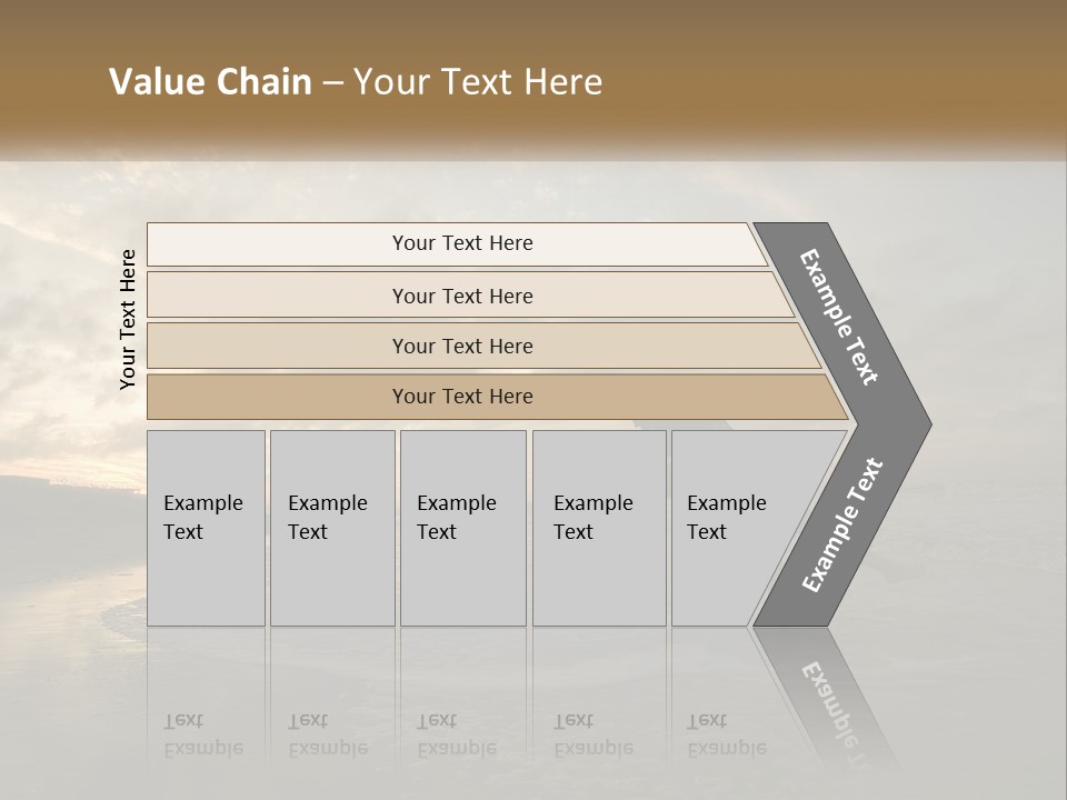 A Man And A Woman Are Kissing On The Beach PowerPoint Template