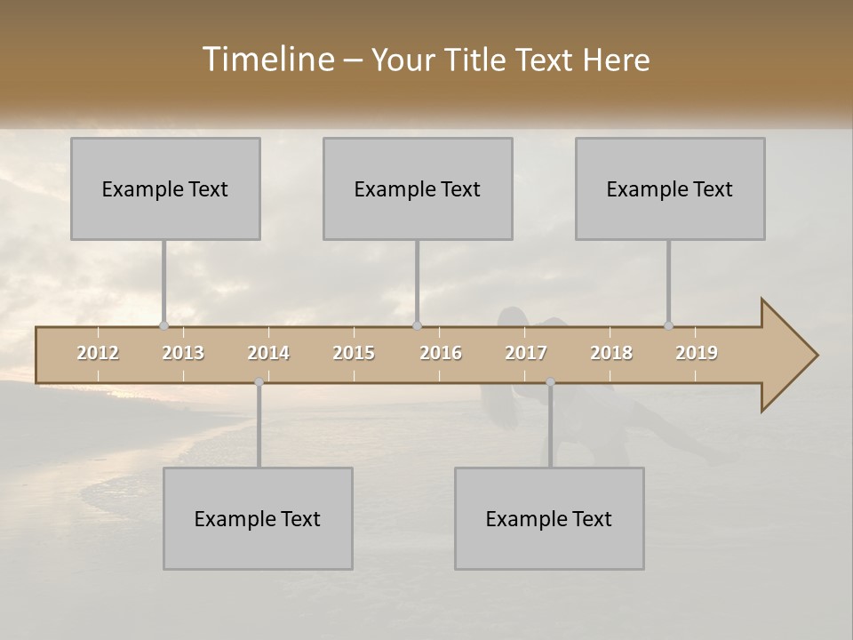 A Man And A Woman Are Kissing On The Beach PowerPoint Template