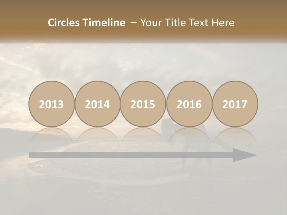 A Man And A Woman Are Kissing On The Beach PowerPoint Template