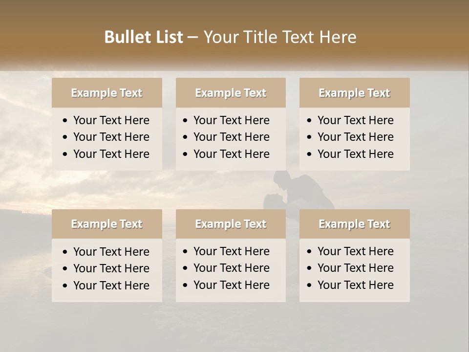 A Man And A Woman Are Kissing On The Beach PowerPoint Template