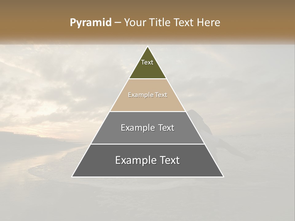 A Man And A Woman Are Kissing On The Beach PowerPoint Template