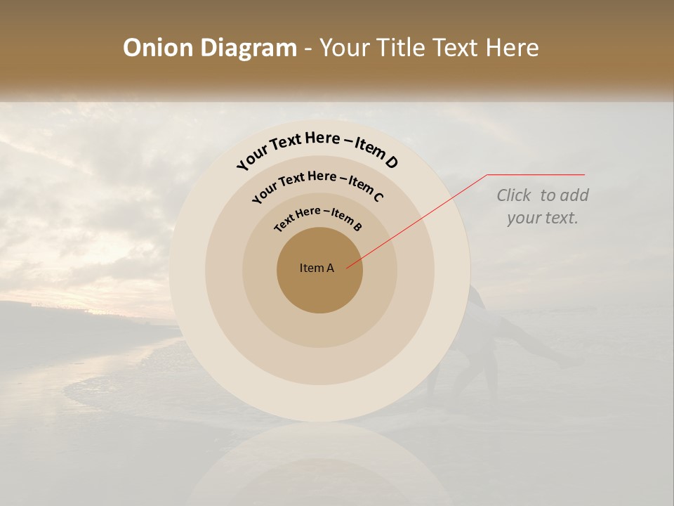 A Man And A Woman Are Kissing On The Beach PowerPoint Template