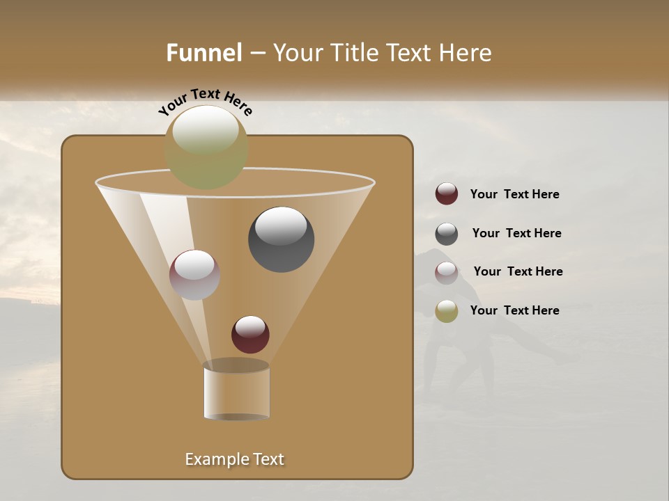 A Man And A Woman Are Kissing On The Beach PowerPoint Template