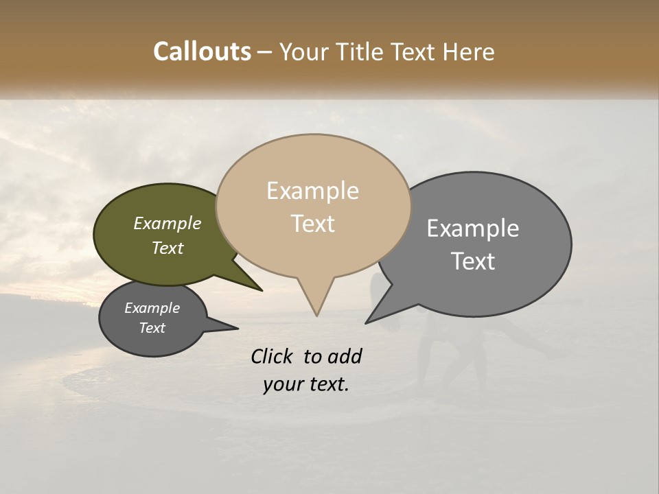 A Man And A Woman Are Kissing On The Beach PowerPoint Template