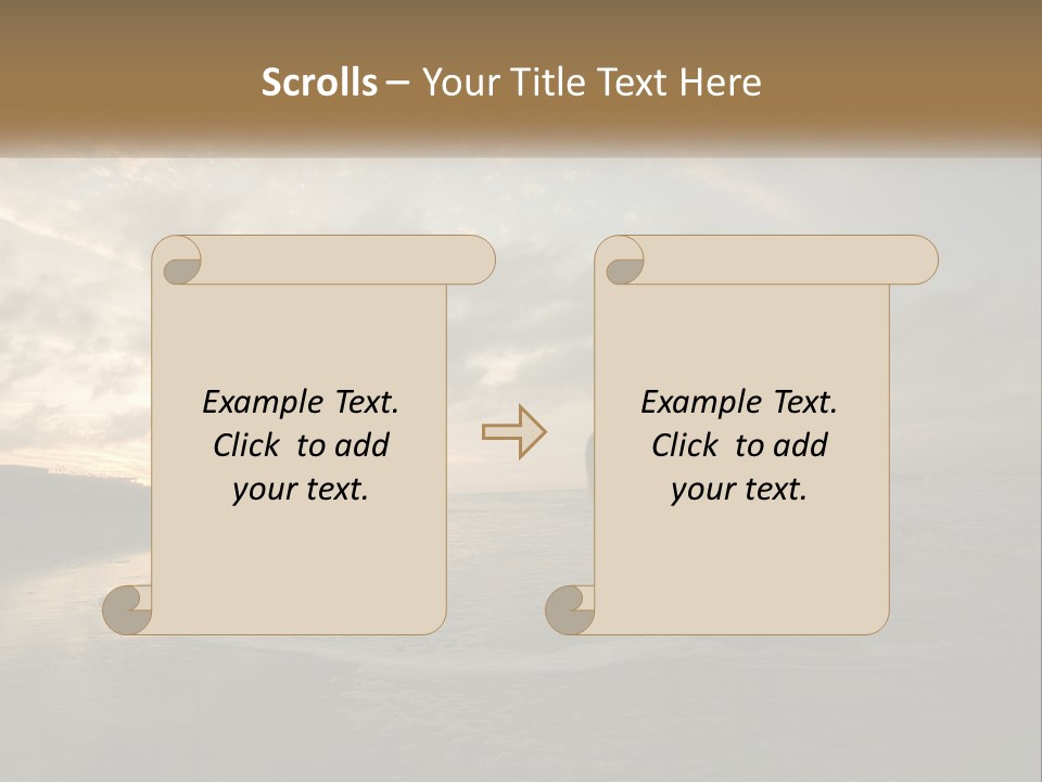 A Man And A Woman Are Kissing On The Beach PowerPoint Template