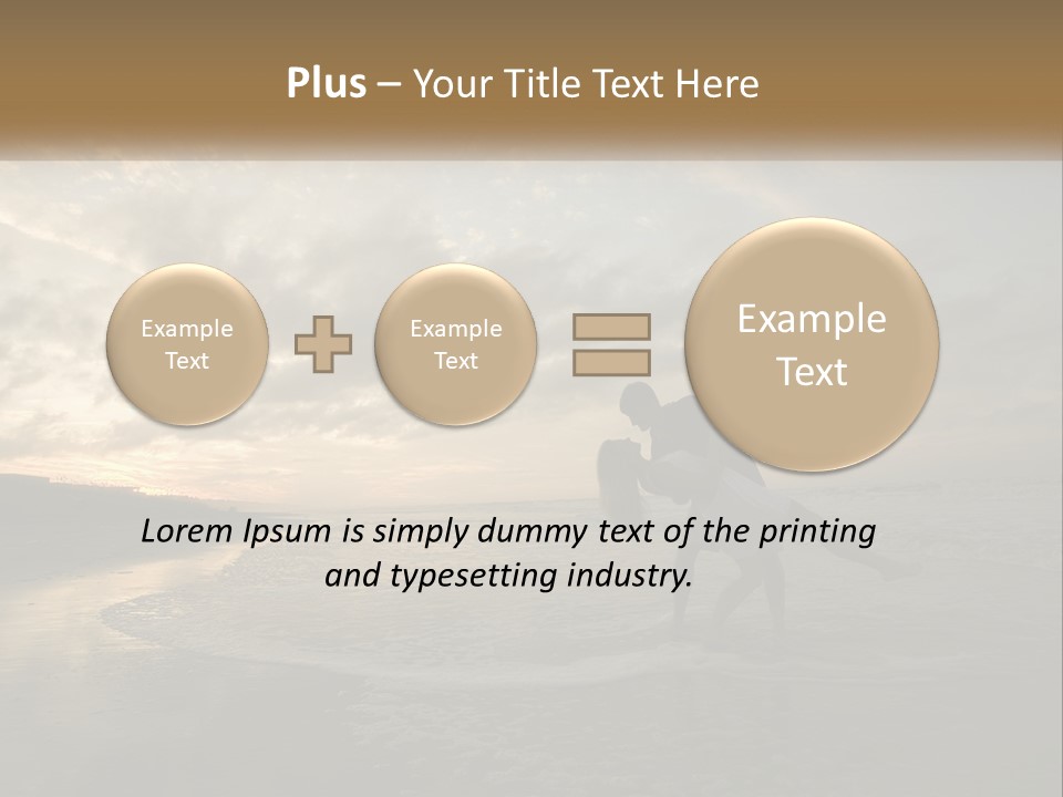 A Man And A Woman Are Kissing On The Beach PowerPoint Template