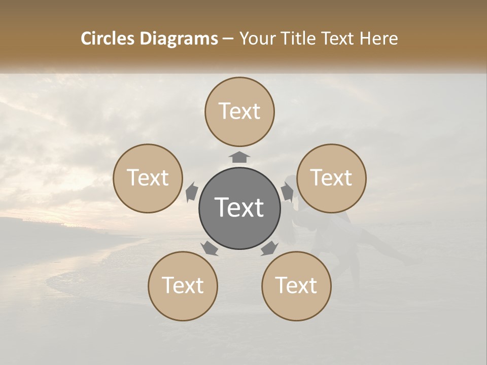 A Man And A Woman Are Kissing On The Beach PowerPoint Template