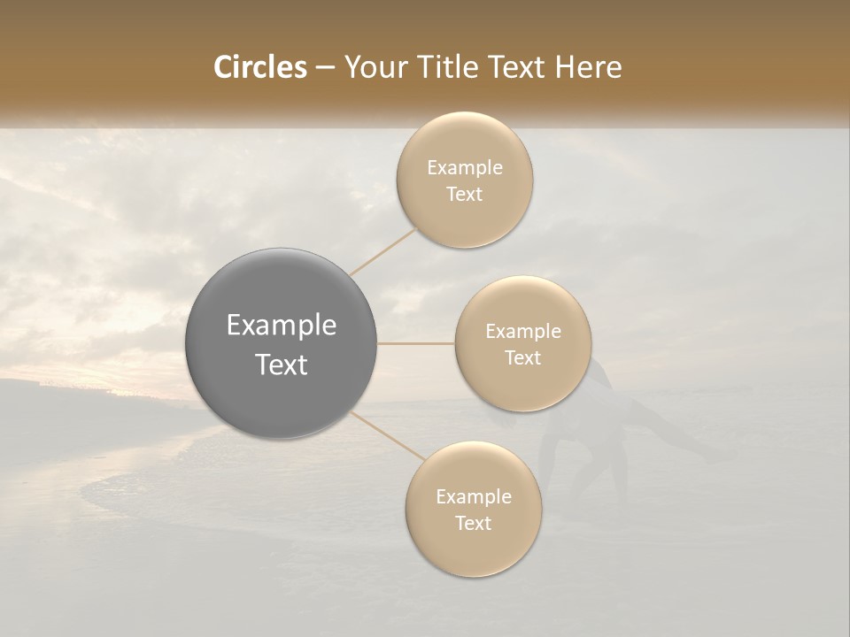 A Man And A Woman Are Kissing On The Beach PowerPoint Template