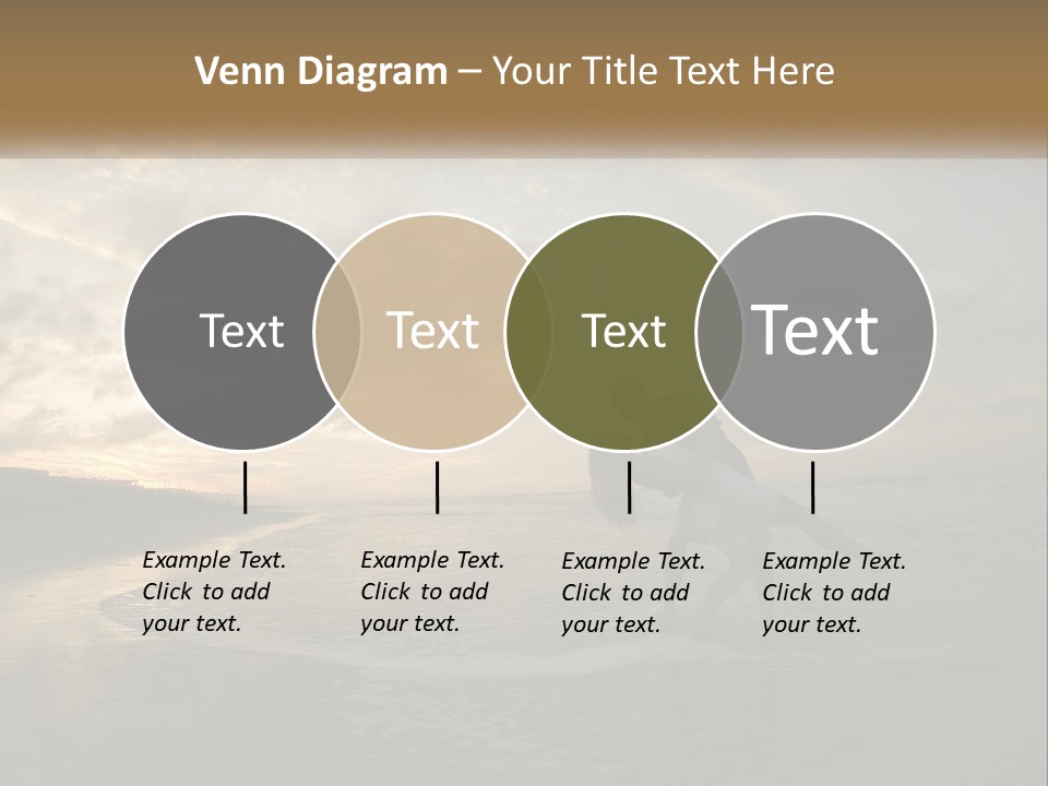 A Man And A Woman Are Kissing On The Beach PowerPoint Template